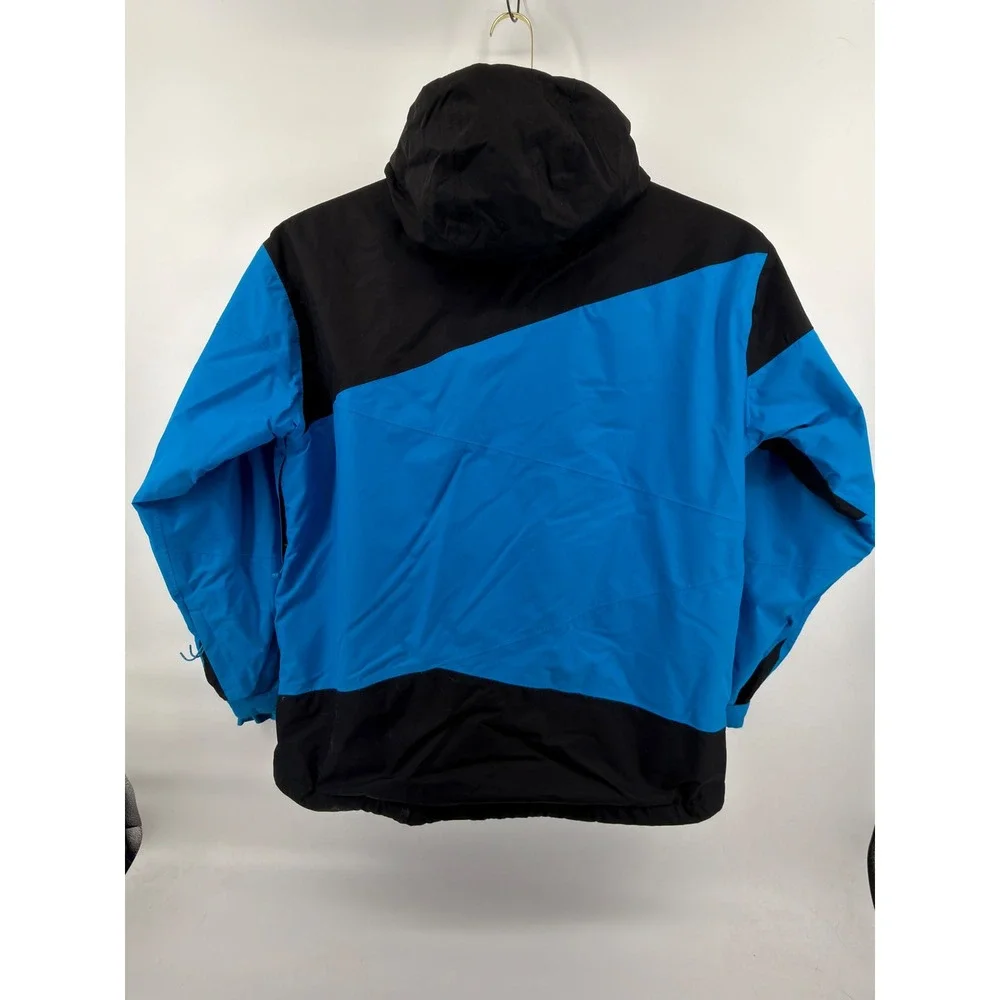 Columbia Omni-Tech Jacket Mens XXL Blue Black Waterproof‎ Hooded Ski Rain Coat